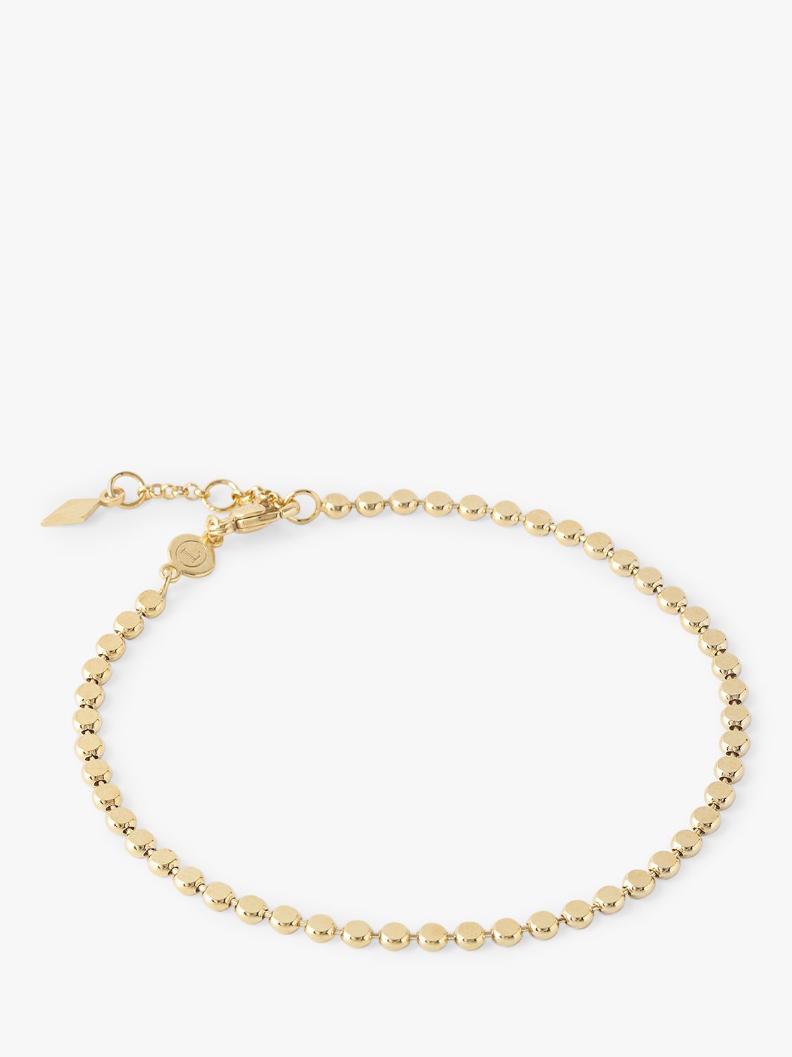 Buy LARNAUTI Beaded Chain Bracelet, Gold Online at johnlewis.com