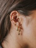 LARNAUTI Textured Demi Hoop Earrings