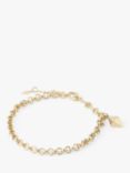 LARNAUTI Pyramid Charm Chain Bracelet, Gold