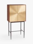 John Lewis + Swoon Gilbert Bar Cabinet, Gold/Natural