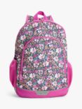 John Lewis Kids' Floral Piped Edge Backpack, Pink