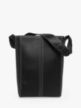 HVISK Casset Structure Smooth Shoulder Bag, Black/White