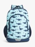 John Lewis Kids' Whales Piped Edge Backpack, Blue