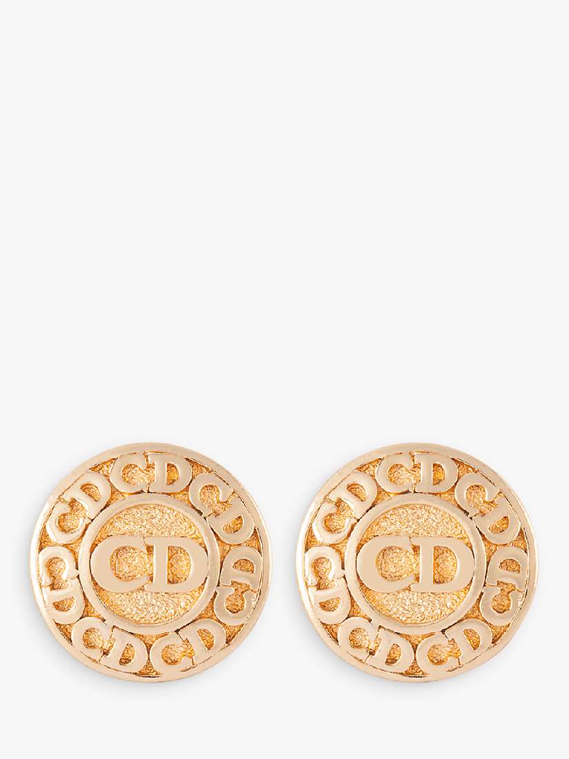 Buy Susan Caplan Vintage Christian Dior Gold Plated Monogram CD Clip-On Earrings, Dated Circa 1980s Online at johnlewis.com