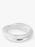 LARNAUTI Intertwined Infinity Double Ring, Silver