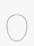 Dower & Hall Men's Freshwater Pearl Collar Necklace, Dove Grey