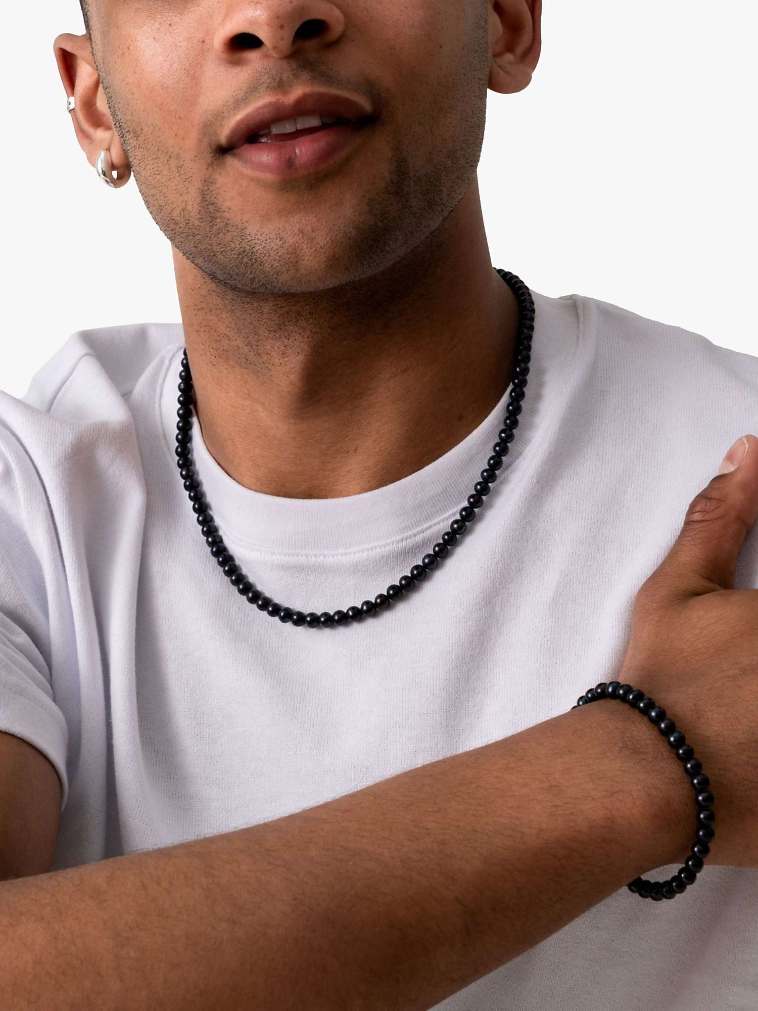 Buy Dower & Hall Men's Freshwater Pearl Collar Necklace Online at johnlewis.com