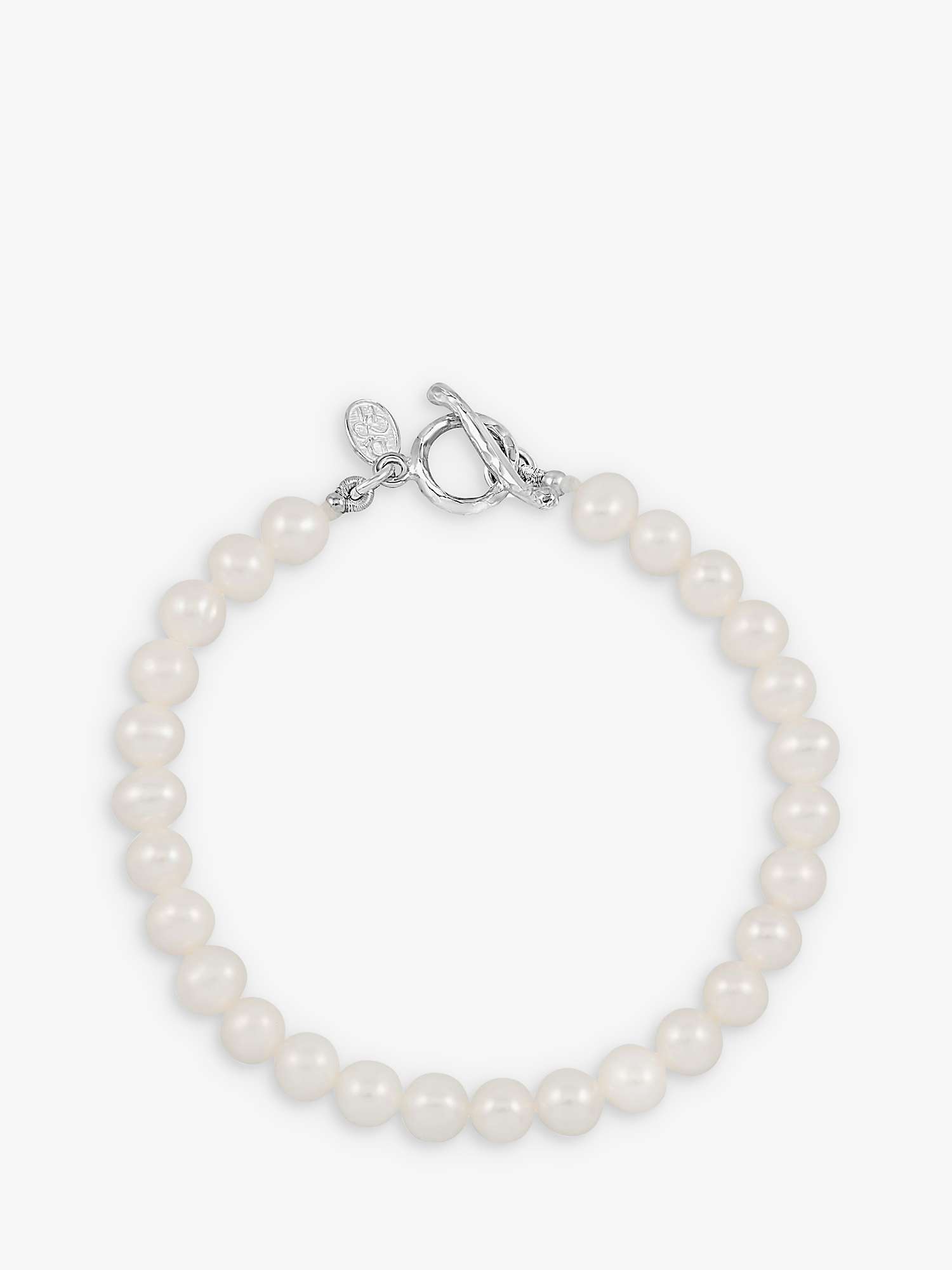 Buy Dower & Hall Freshwater Pearl Bracelet, White/Silver Online at johnlewis.com
