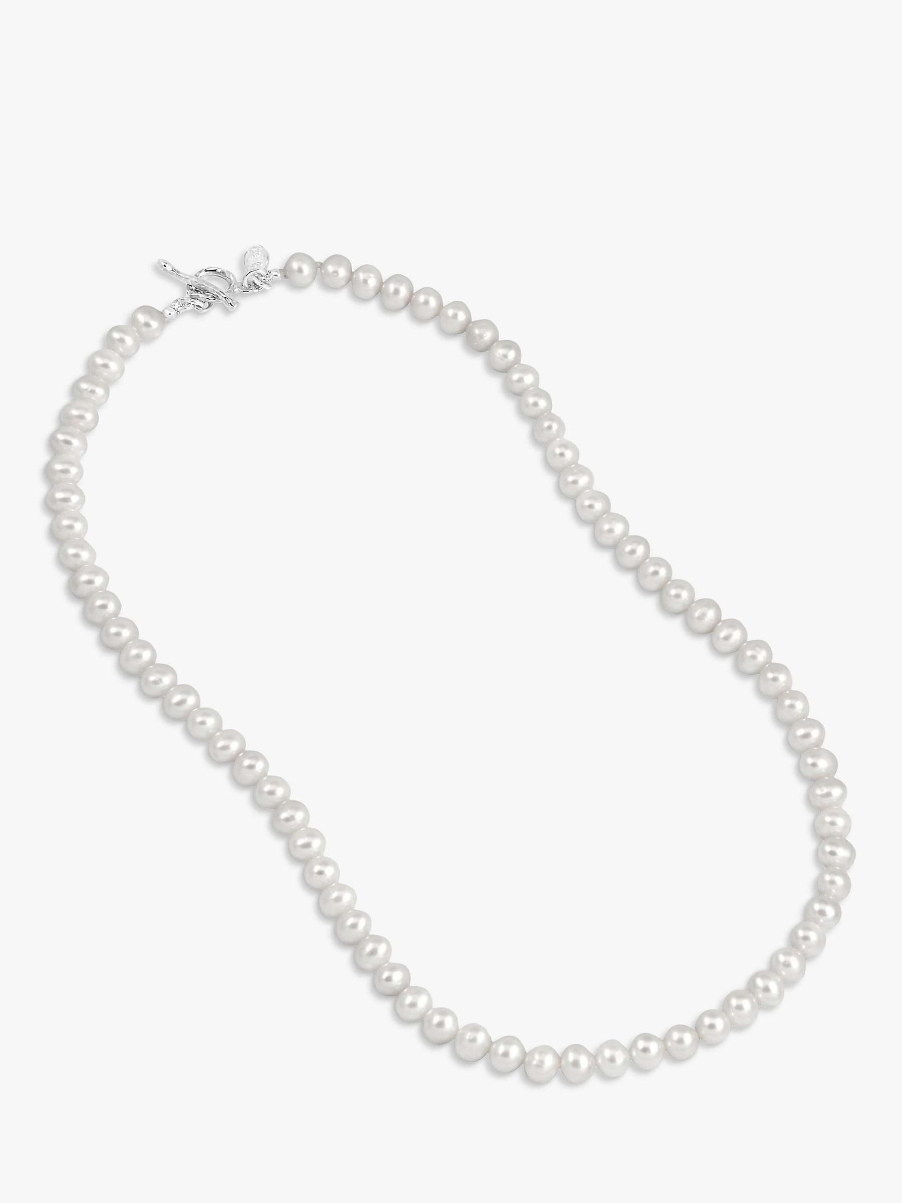 Buy Dower & Hall Freshwater Pearl Collar Necklace, White/Silver Online at johnlewis.com