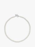 Dower & Hall Freshwater Pearl Collar Necklace, White/Silver