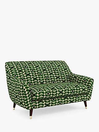 Rose Range, Orla Kiely Rose Small 2 Seater Sofa, Dark Leg, Sixties Stem Jewel