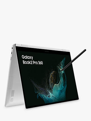 Samsung Galaxy Book2 Pro 360 Convertible Laptop, Intel Core i7 Processor, 8GB RAM, 256GB SSD, 13.3" Full HD Touchscreen, Silver