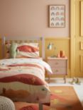 little home at John Lewis Desert Stripe Reversible Duvet Cover and Pillowcase Set, Multi