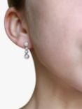 Milton & Humble Jewellery Second Hand 18ct White Gold Diamond Drop Earrings