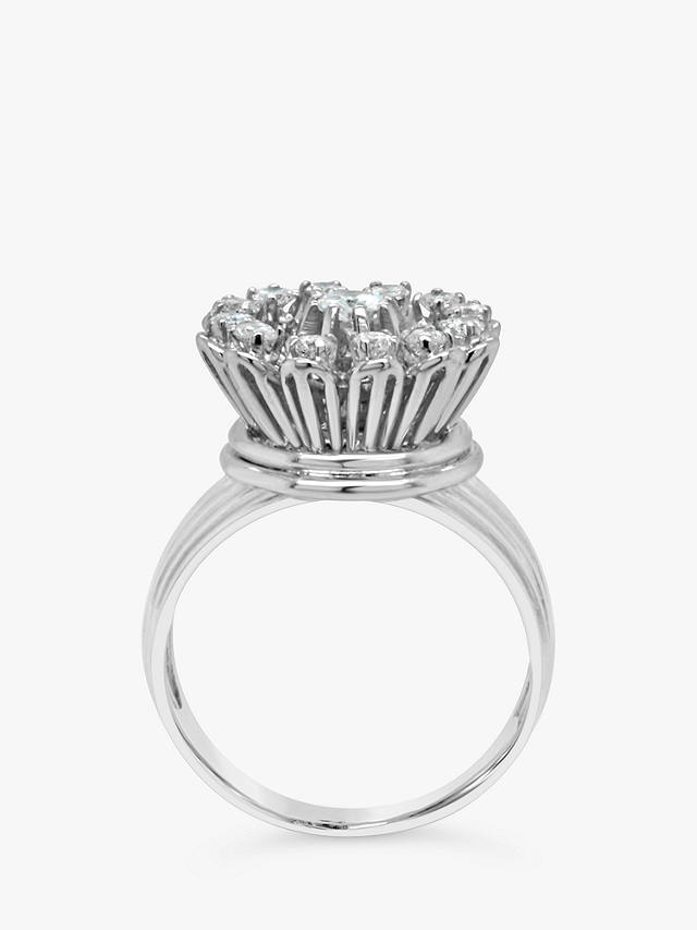 Milton & Humble Jewellery Second Hand 18ct White Gold Starburst Effect Diamond Ring