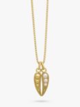 Rachel Jackson London Kindred Duo Freshwater Pearl Pendant Necklace, Gold