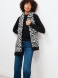 AND/OR Zebra Knit Scarf, Black/White