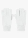 John Lewis ANYDAY Recycled Polyester Ribbed Cuff Gloves, Light Grey