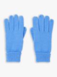 John Lewis ANYDAY Recycled Polyester Ribbed Cuff Gloves, Mid Blue