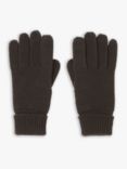 John Lewis ANYDAY Recycled Polyester Ribbed Cuff Gloves, Black