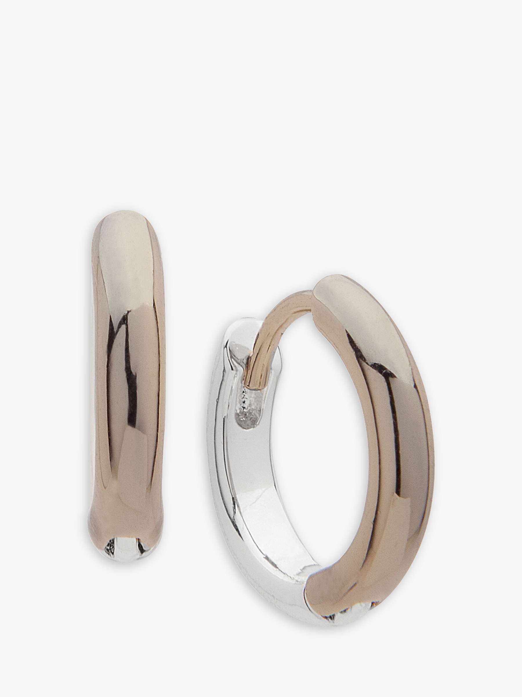 Buy Lauren Ralph Lauren Two-Tone Huggie Hoop Earrings, Silver/Gold Online at johnlewis.com