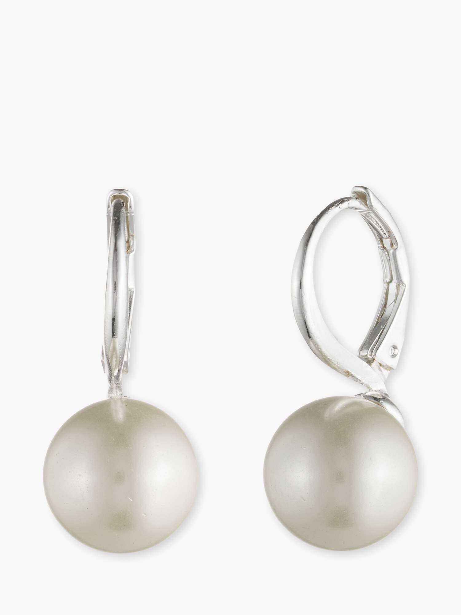 Buy Lauren Ralph Lauren Pearl Drop Earrings, White/Silver Online at johnlewis.com