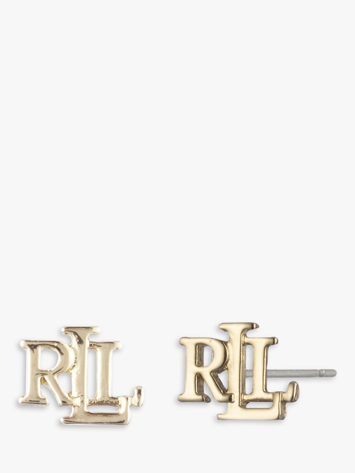 Lauren Ralph Lauren Monogram Logo Stud Earrings, Gold