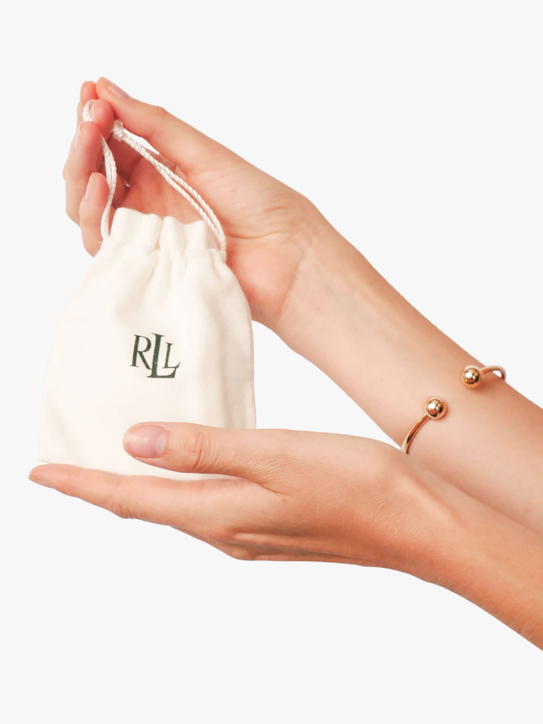 Buy Lauren Ralph Lauren Monogram Padlock Drop Earrings, Gold Online at johnlewis.com