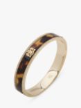 Lauren Ralph Lauren Crystal & Tort Crest Bangle Bracelet, Tortoise