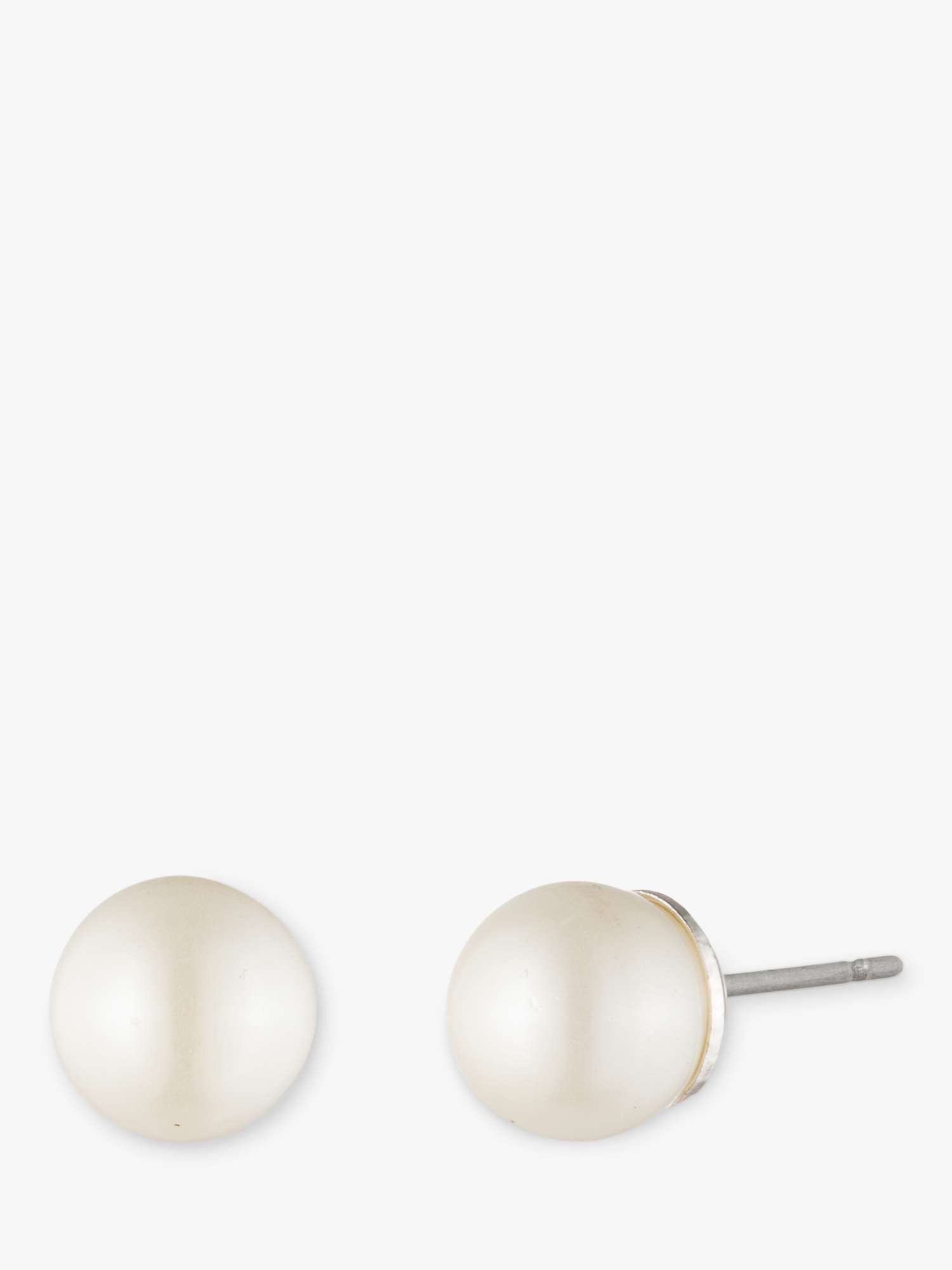 Buy Lauren Ralph Lauren Faux Pearl Stud Earrings, White/Silver Online at johnlewis.com