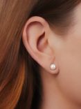 Lauren Ralph Lauren Faux Pearl Stud Earrings, White/Silver