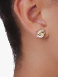 Lauren Ralph Lauren Pave Glass Knot Stud Earrings, Gold