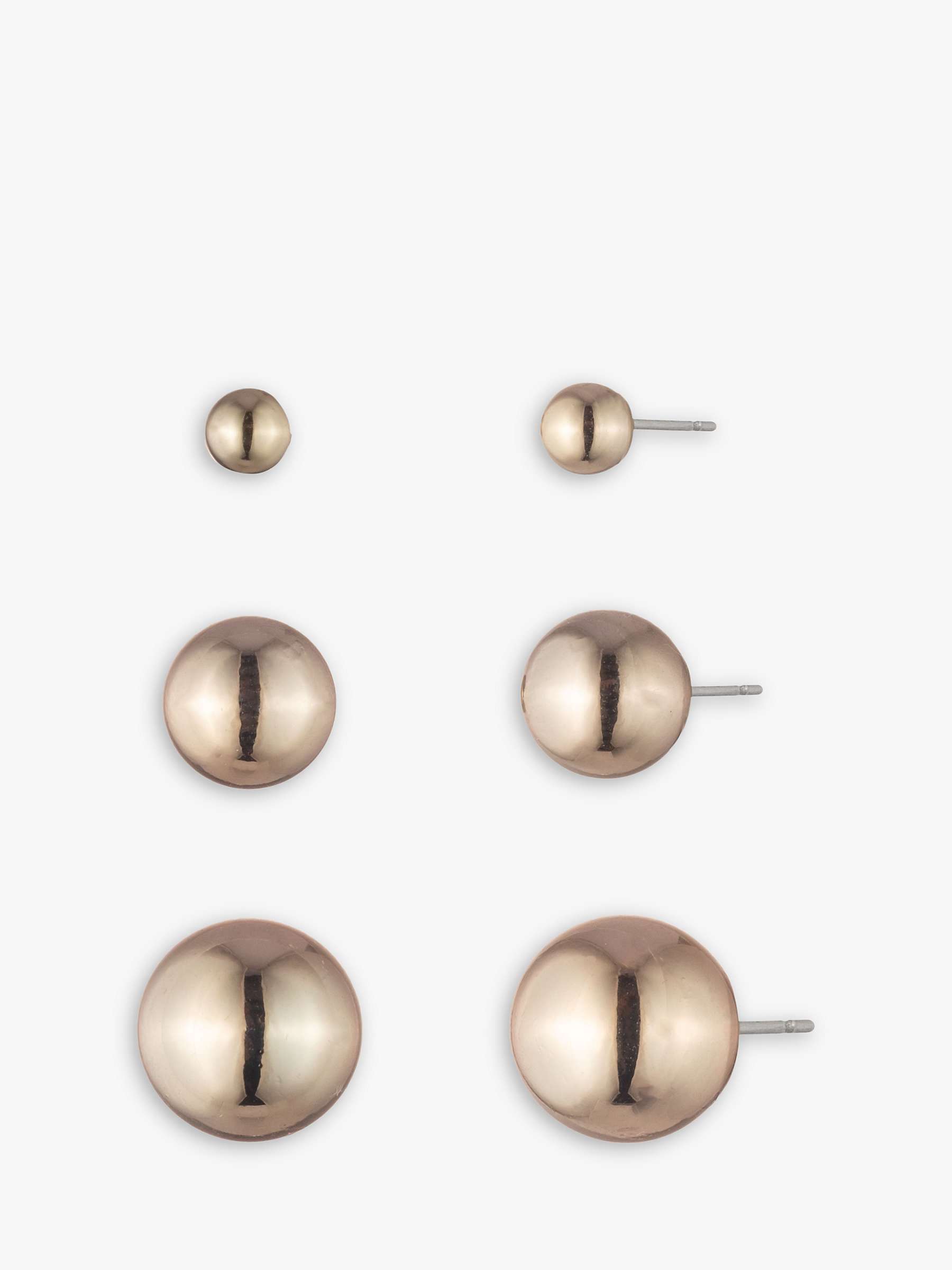 Buy Lauren Ralph Lauren Trio Stud Earrings, Pack of 3, Gold Online at johnlewis.com