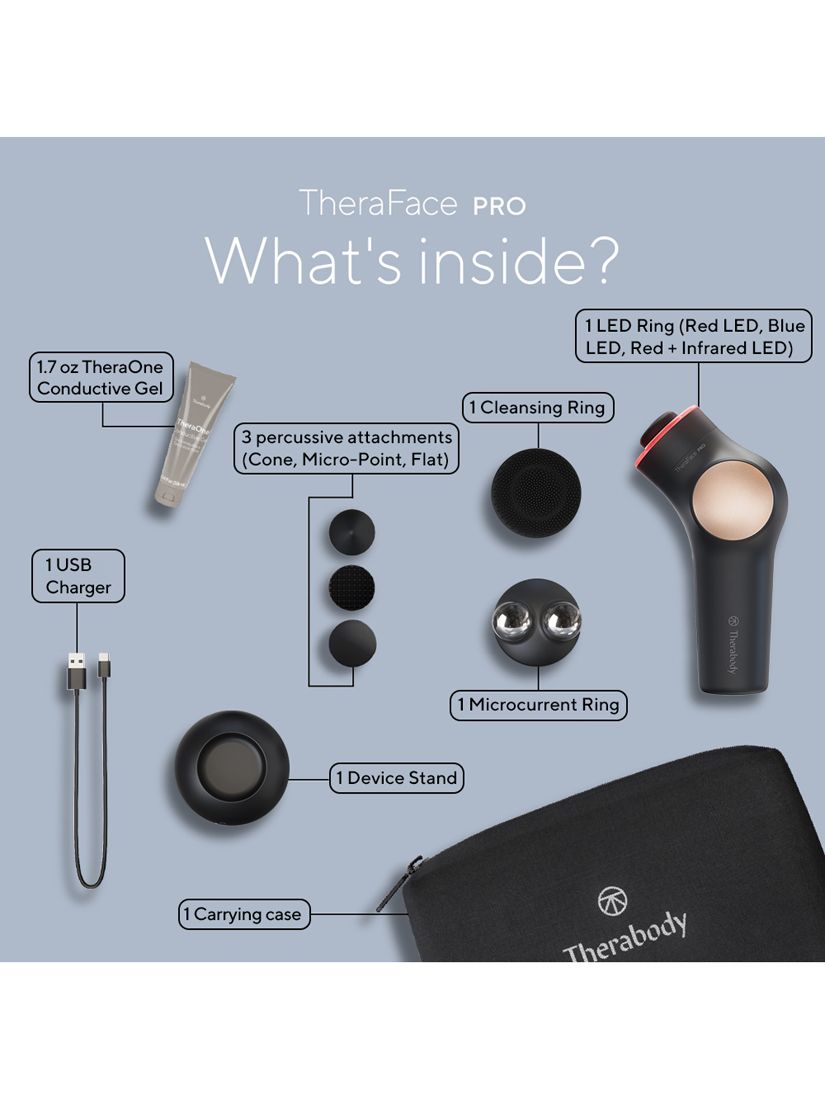TheraFace PRO Facial Health Device by Therabody, Black/Gold