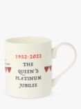 McLaggan Smith Queen's Platinum Jubilee Bunting Bone China Mug, 350ml, White/Multi