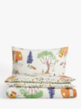 little home at John Lewis Camping Reversible Duvet Cover and Pillowcase Set, Cotbed (120 x 140cm)