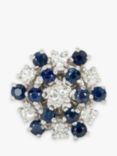 Kojis Second Hand 18ct White Gold Sapphire and Diamond Cluster Ring