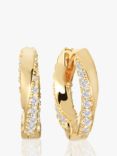 Sif Jakobs Jewellery Ferrara Piccolo Cubic Zirconia Twist Hoop Earrings