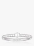 Sif Jakobs Jewellery Pearl Cubic Zirconia Cocktail Ring, Silver