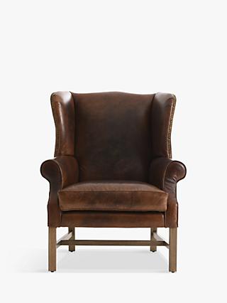 Wing Range, Halo Wing Leather Armchair, London Leather Cognac