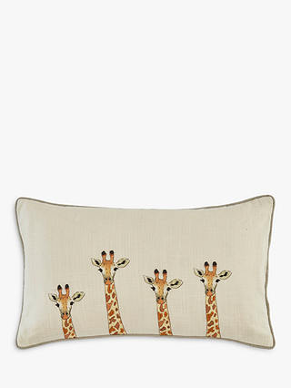 Sophie Allport Giraffe Cushion, Natural