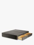 John Lewis Pocket Sprung 4 Drawer Divan Base, Double, Soft Touch Chenille Charcoal