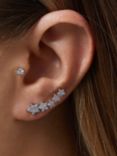 Jon Richard Star Climber Earrings, Silver