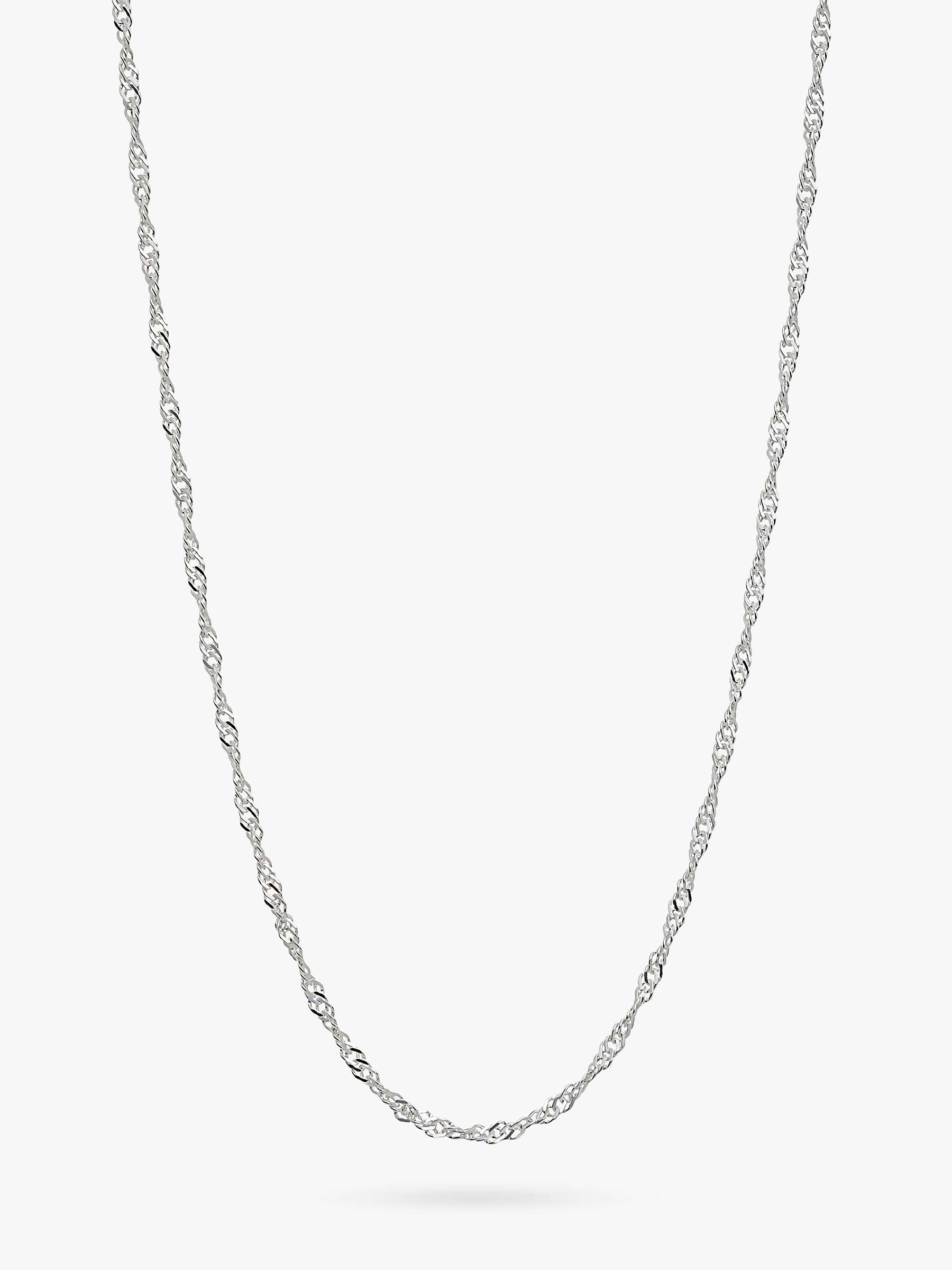 Buy Simply Silver Singapore Chain Necklace, Silver Online at johnlewis.com