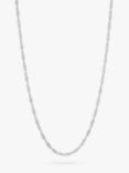 Simply Silver Singapore Chain Necklace, Silver