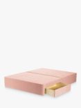 John Lewis Pocket Sprung 2 Drawer Divan Base, King Size, Cotton Effect Pink