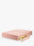 John Lewis Pocket Sprung 2 Drawer Divan Base, Small Double, Cotton Effect Pink