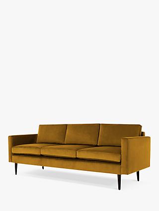 Model 01 Range, Swyft Model 01 Large 3 Seater Sofa, Velvet Mustard