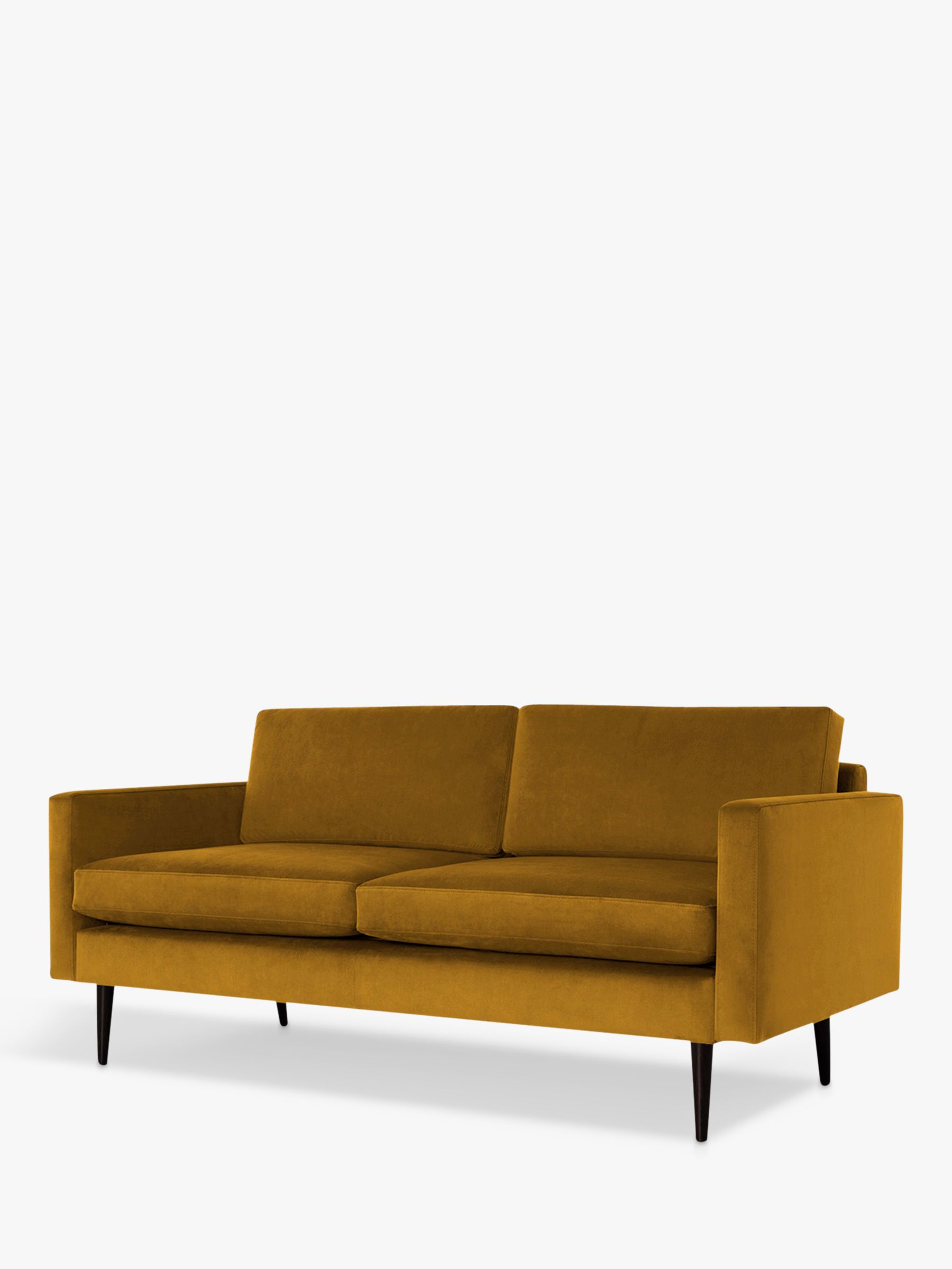 Model 01 Range, Swyft Model 01 Medium 2 Seater Sofa, Velvet Mustard