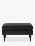 Swyft Model 01 Chaise Piece/Footstool, Velvet Charcoal
